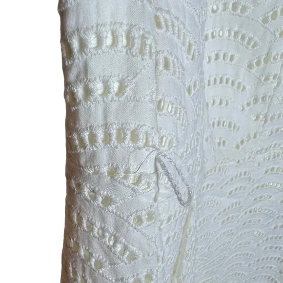 Calvin Klein NWT White Eyelet A-Line Dress • Summer / Bridal / Garden Party • Si - Picture 5 of 8